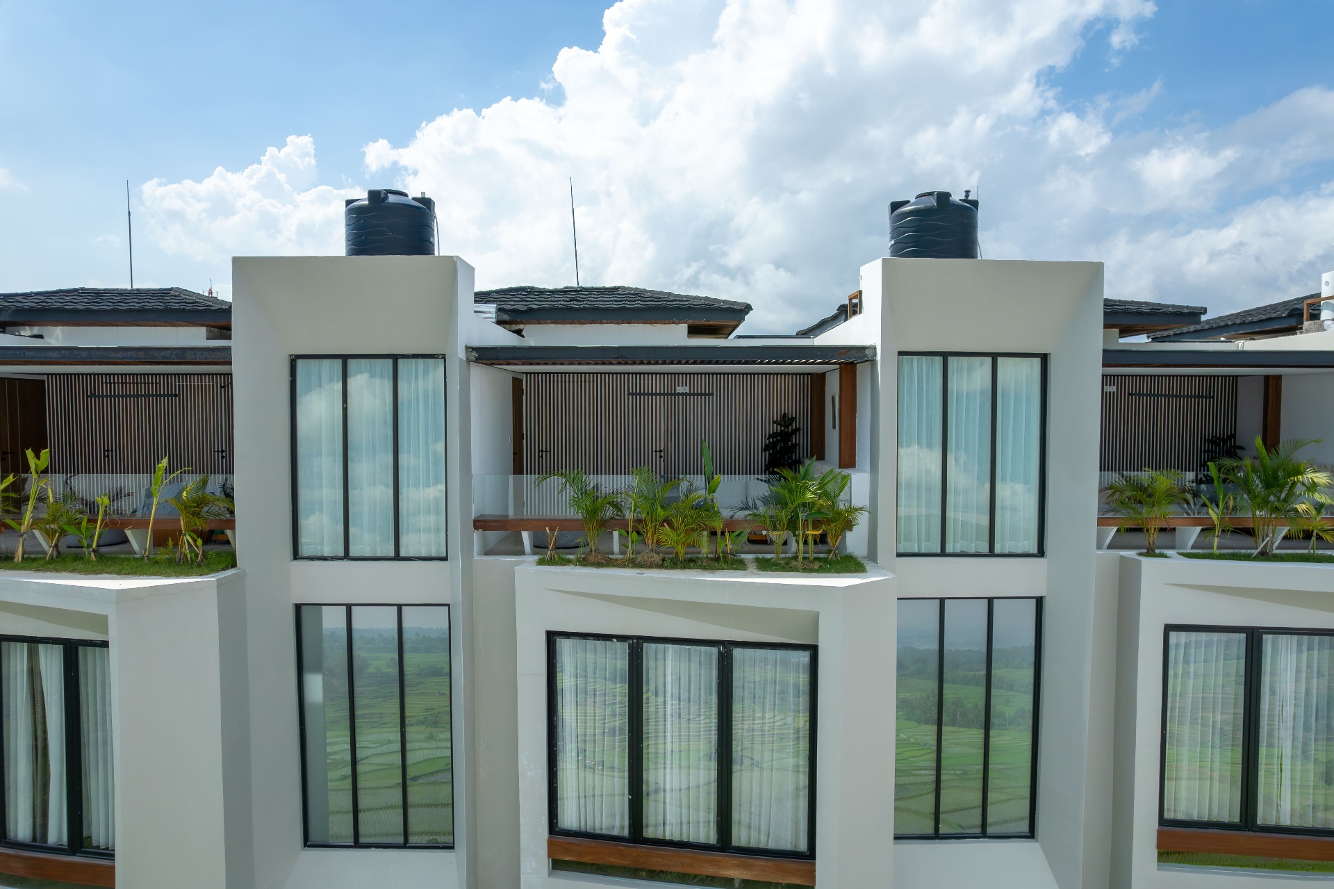 Pantai Lima Residence along the rice fields